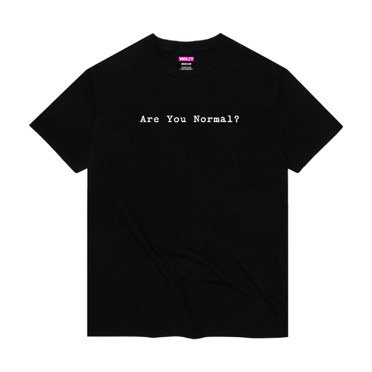 Violet Are You Normal Tee - Black