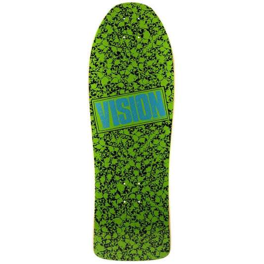 Vision Punk Skull Modern Concave Deck - 10"x30.5" Green