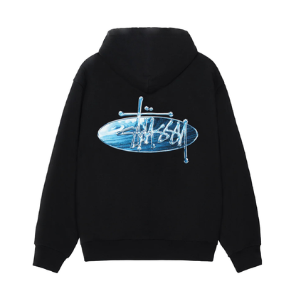 Stussy Wave Oval Hoodie - Black