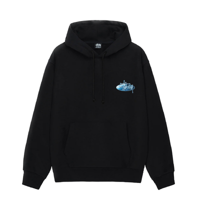 Stussy Wave Oval Hoodie - Black