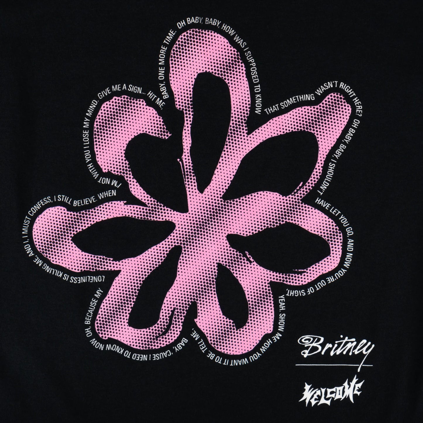 Welcome X Britney Spears Flower Tee - Black