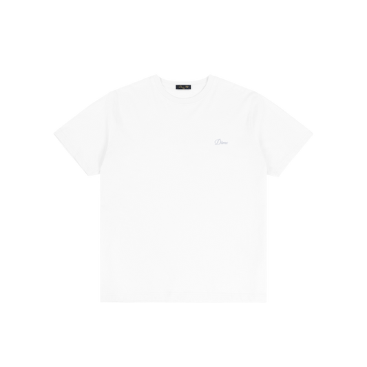 Dime Cursive Small Logo Tee - White