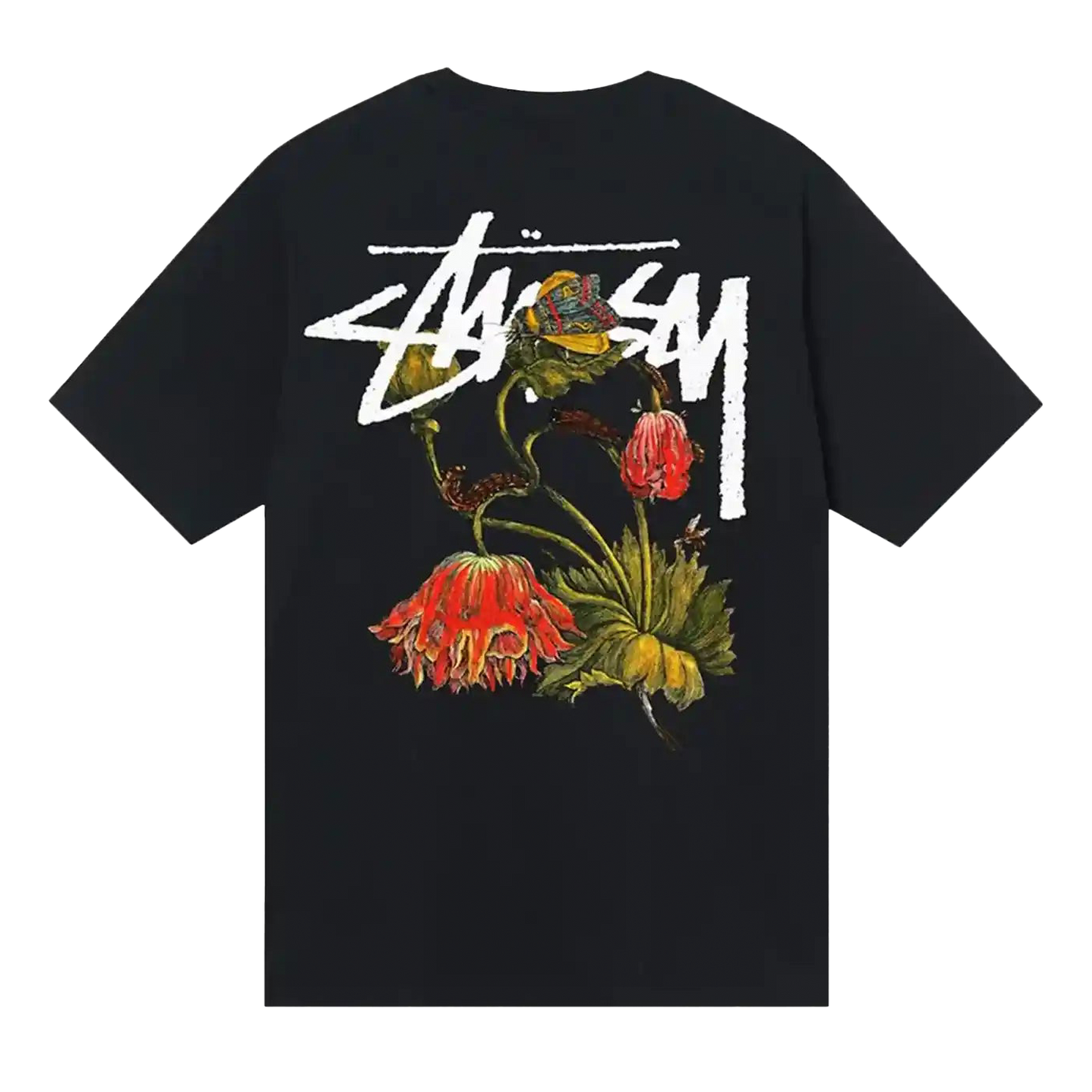 Stussy Withered Flower Tee - Black