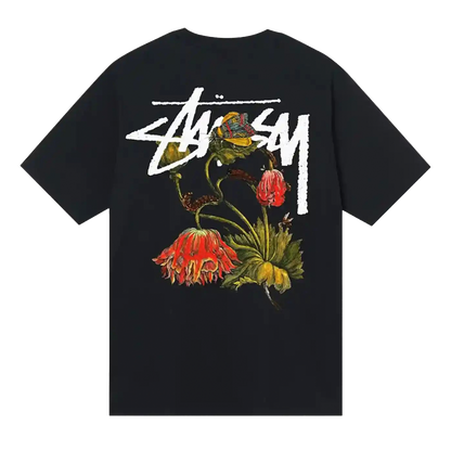 Stussy Withered Flower Tee - Black