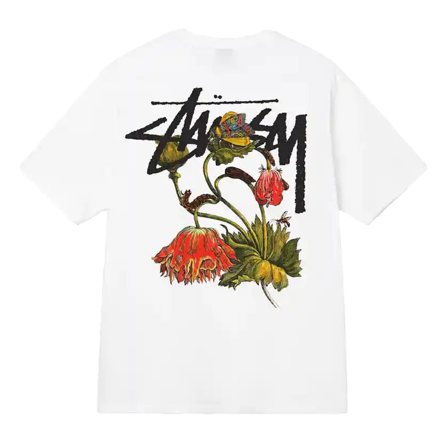 Stussy Withered Flower Tee - White