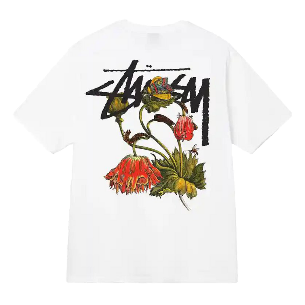 Stussy Withered Flower Tee - White