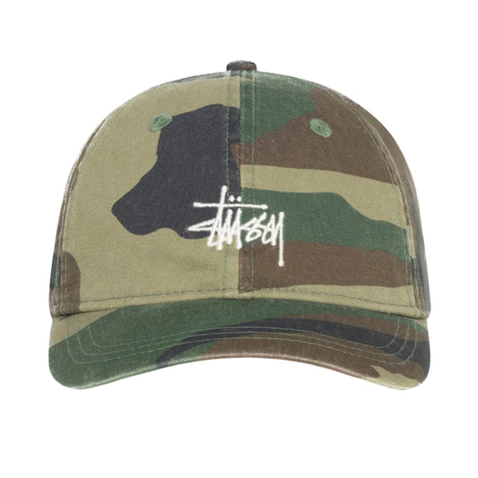 Stussy Washed Basic Low Pro Cap - Woodland Camo