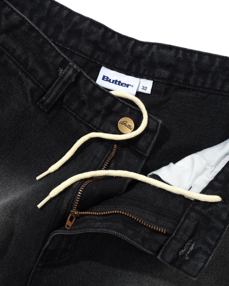 Butter Goods Work Pants - Distressed Black