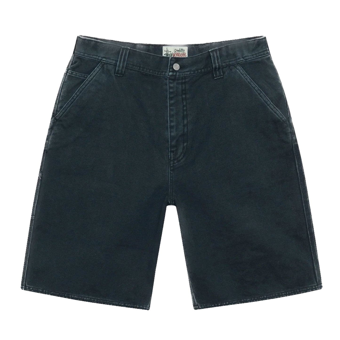 Stussy Washed Canvas Work Short - Black