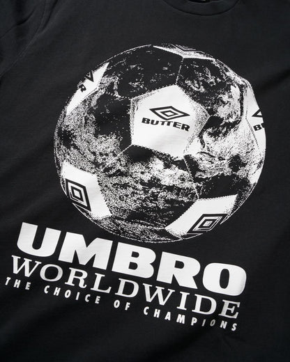 Butter Goods x Umbro World Game Tee - Washed Black