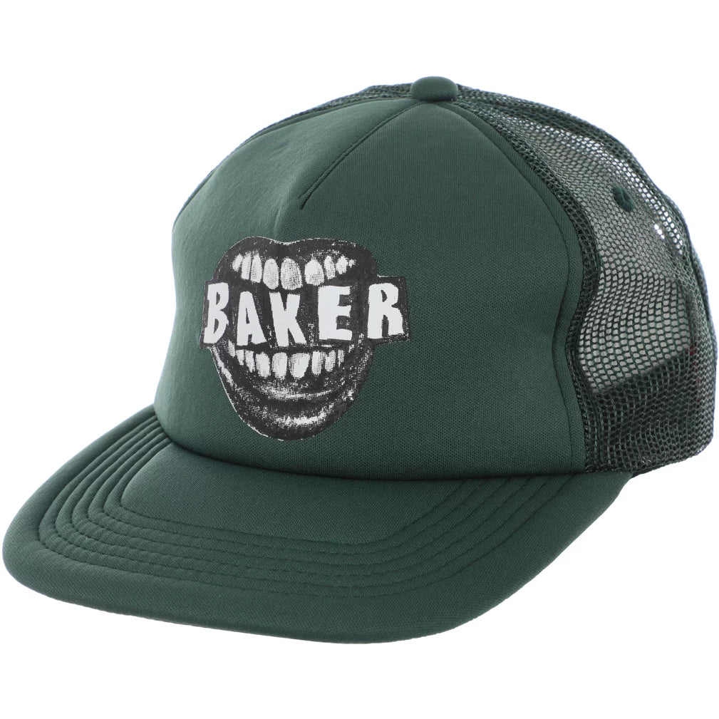 Baker Yeller Trucker Hat - Dark Green