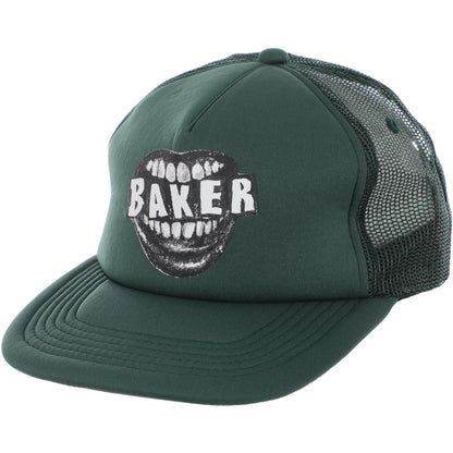 Baker Yeller Trucker Hat - Dark Green