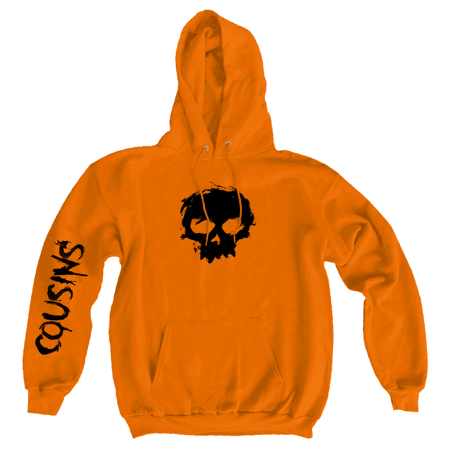 Zero X Cousins Skull Hoodie - Orange/Black