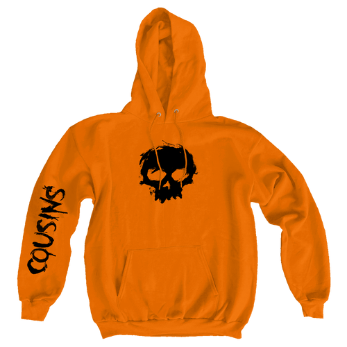 Zero X Cousins Skull Hoodie - Orange/Black