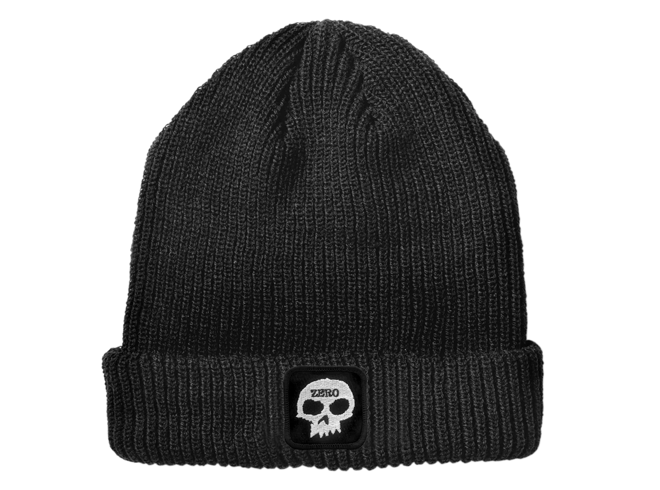 Zero Skull Patch Beanie - Black