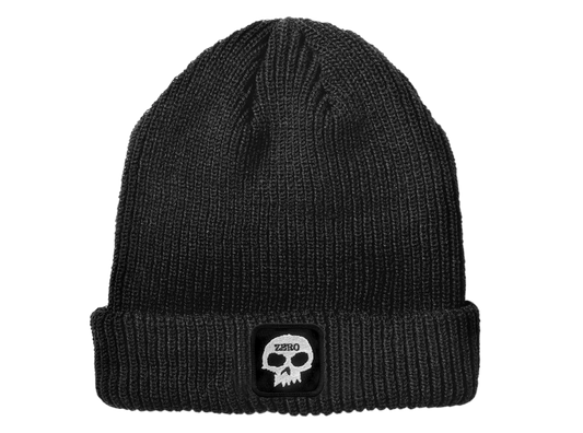 Zero Skull Patch Beanie - Black