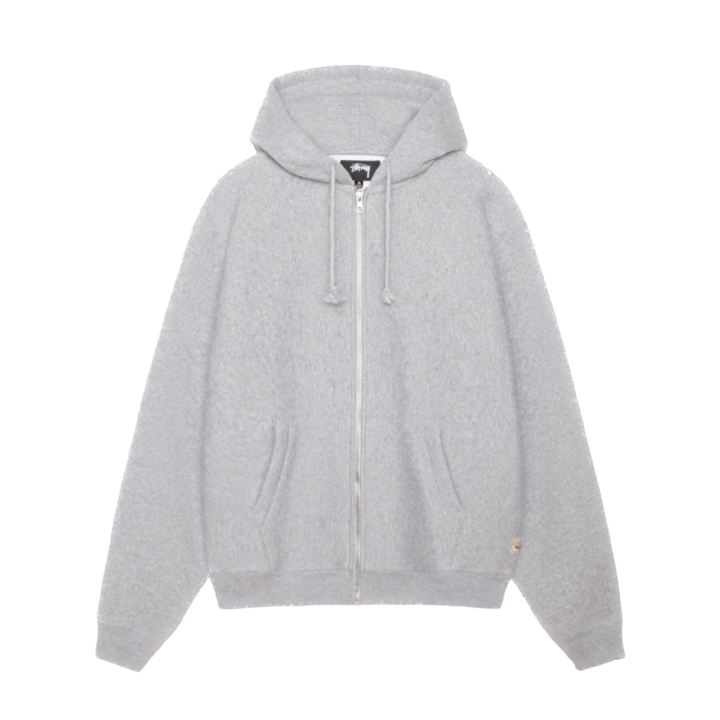 Stussy Relaxed Zip Hood - Heather Grey
