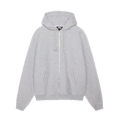 Stussy Relaxed Zip Hood - Heather Grey