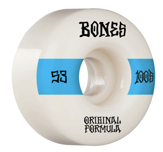 Bones 100s Wide Wheel - 100A 53mm V4 White