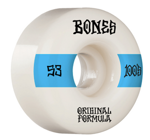 Bones 100s Wide Wheel - 100A 53mm V4 White