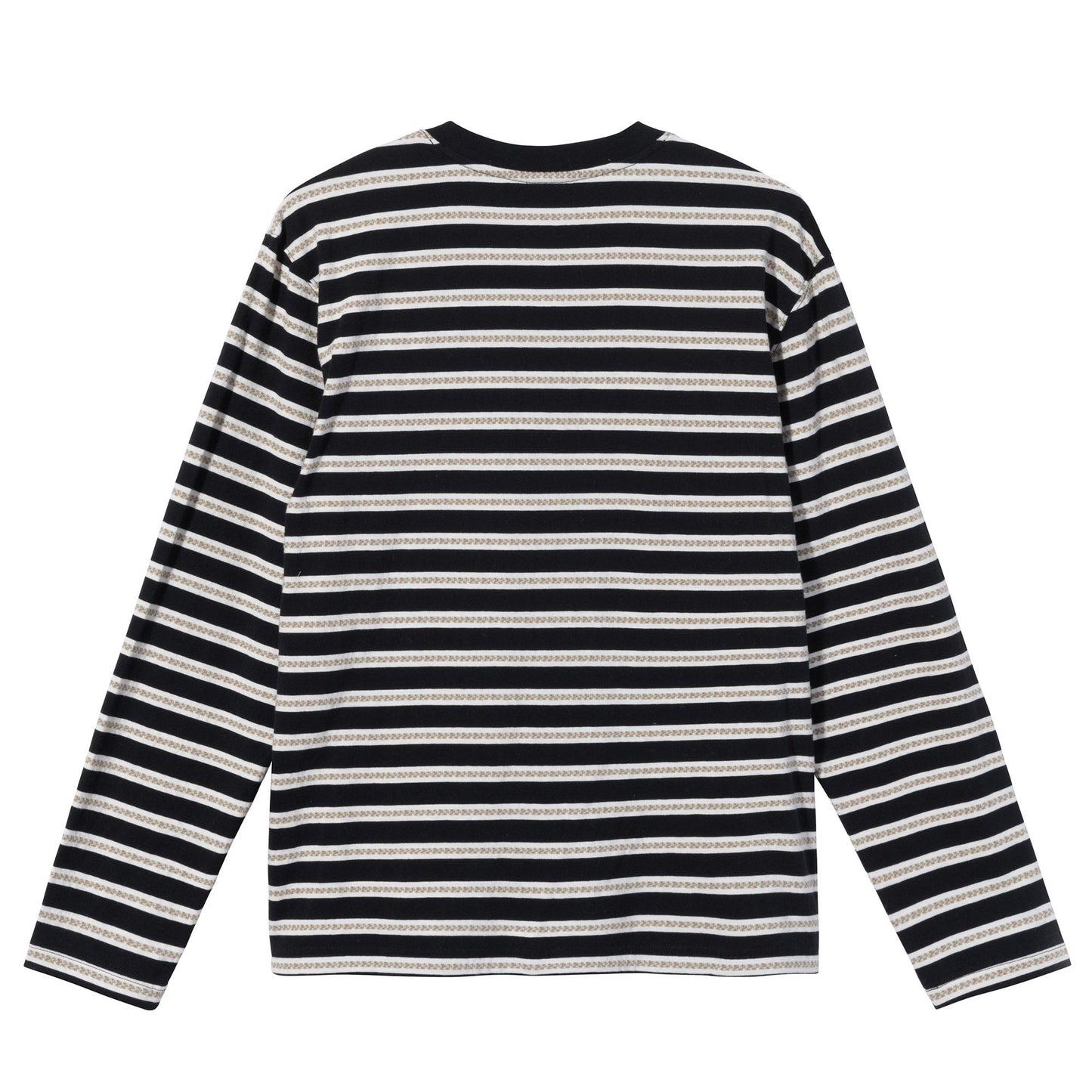 Stussy Multi Color Striped Crew - Black