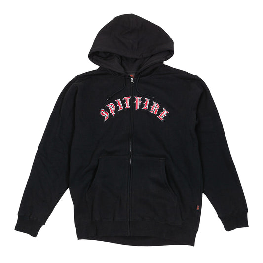 Spitfire Old E Zip Hoodie - Black/Red/White