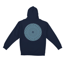 Load image into Gallery viewer, Spitfire Classic Swirl Overlay Hoodie - Deep Navy/Blue/Yellow