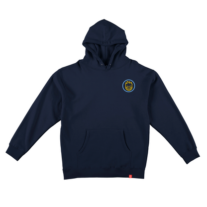 Spitfire Classic Swirl Overlay Hoodie - Deep Navy/Blue/Yellow