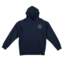 Load image into Gallery viewer, Spitfire Classic Swirl Overlay Hoodie - Deep Navy/Blue/Yellow