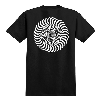 Spitfire Classic Swirl Tee - Black/White