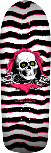 Powell Peralta Old School Ripper Deck - 10.0 White/Pink