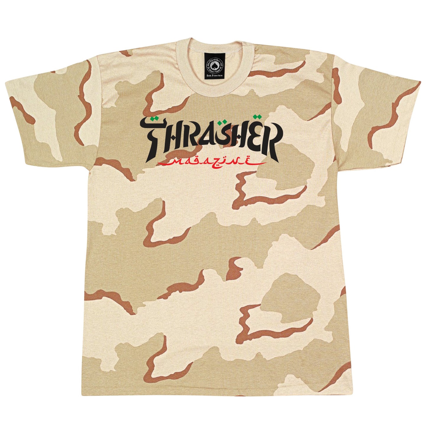 Thrasher Calligraphy Tee - Desert Camo