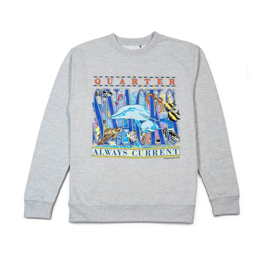 Quartersnacks Always Current Crewneck - Heather Grey