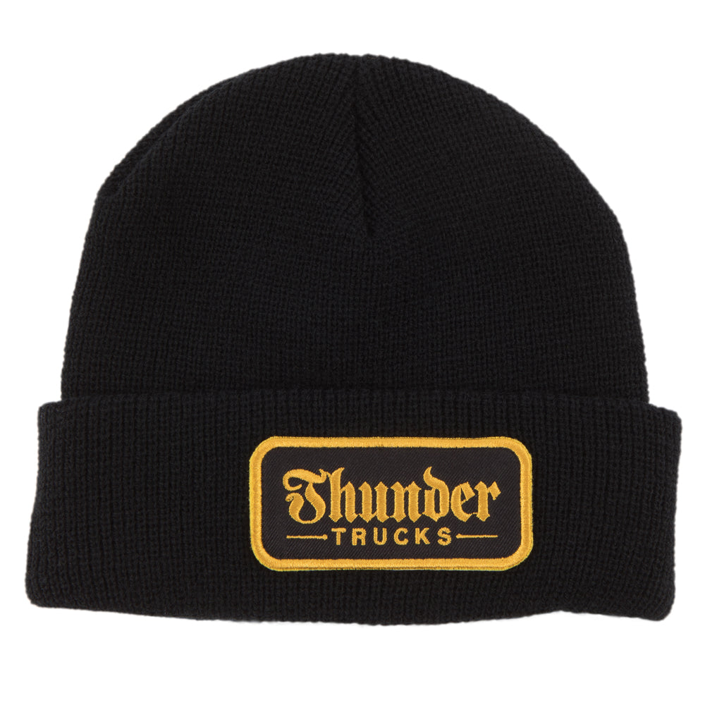 Thunder Script Patch Beanie - Black