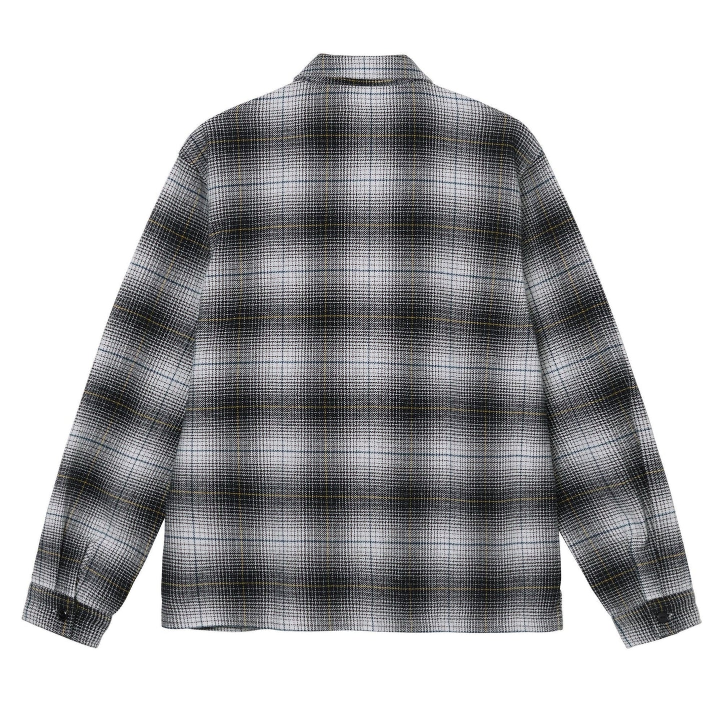 Stussy Paul Shadow Plaid Zip Shirt - Black