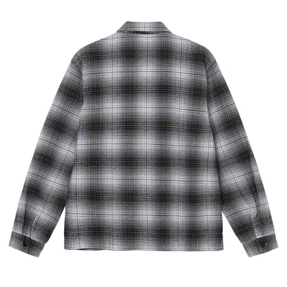 Stussy Paul Shadow Plaid Zip Shirt - Black