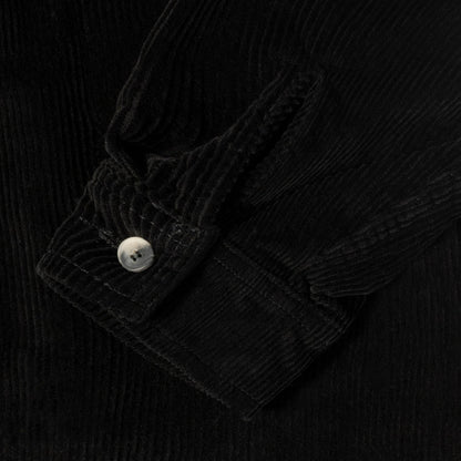 Stussy Wide Wale Cord Zip Shirt - Black