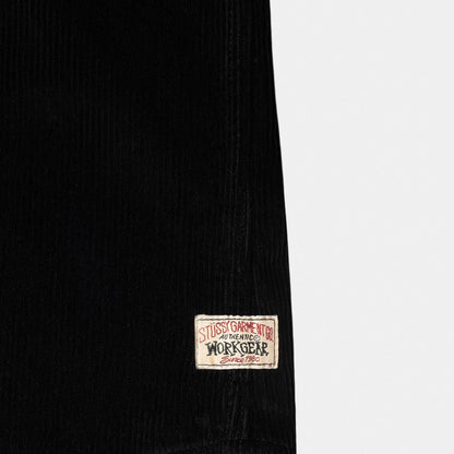 Stussy Wide Wale Cord Zip Shirt - Black