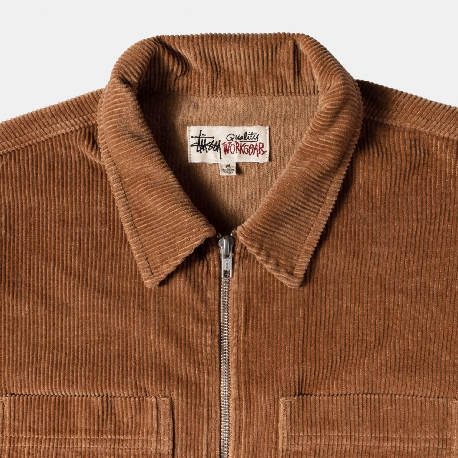 Stussy Wide Wale Cord Zip Shirt - Copper – Ninetimes Skateshop