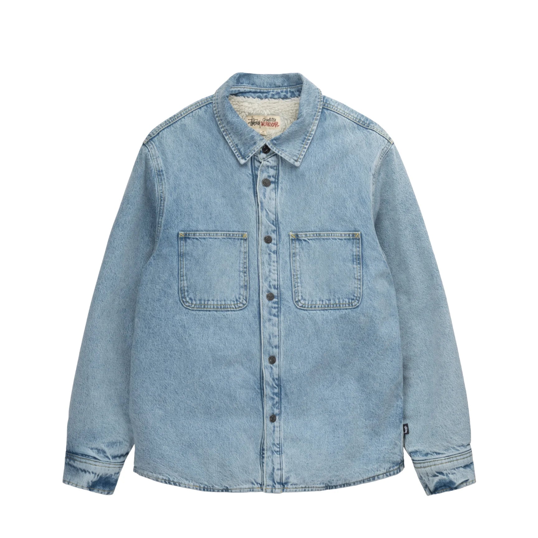 Stussy denim best sale shirt