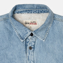 Load image into Gallery viewer, Stussy Sherpa Lined Denim Shirt - Stone Wash