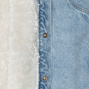 Stussy Sherpa Lined Denim Shirt - Stone Wash