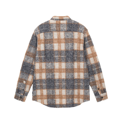 Stussy Plaid Knit Shirt - Navy