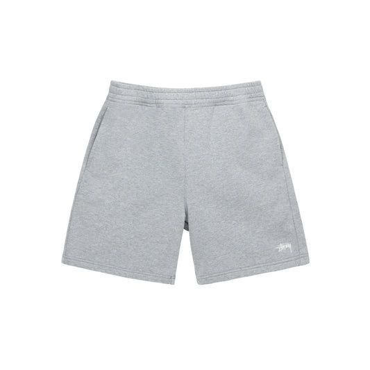 Stussy Stock Logo Fleece Short - Grey Heather