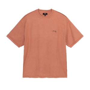 Stussy Pigment Dyed Inside Out Crew Tee - Rust