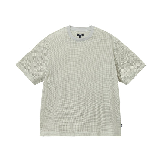 Stussy Cotton Mesh Crew Tee - Bone