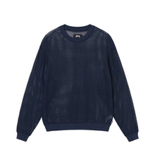 Load image into Gallery viewer, Stussy Cotton Mesh Longsleeve Crew - Navy