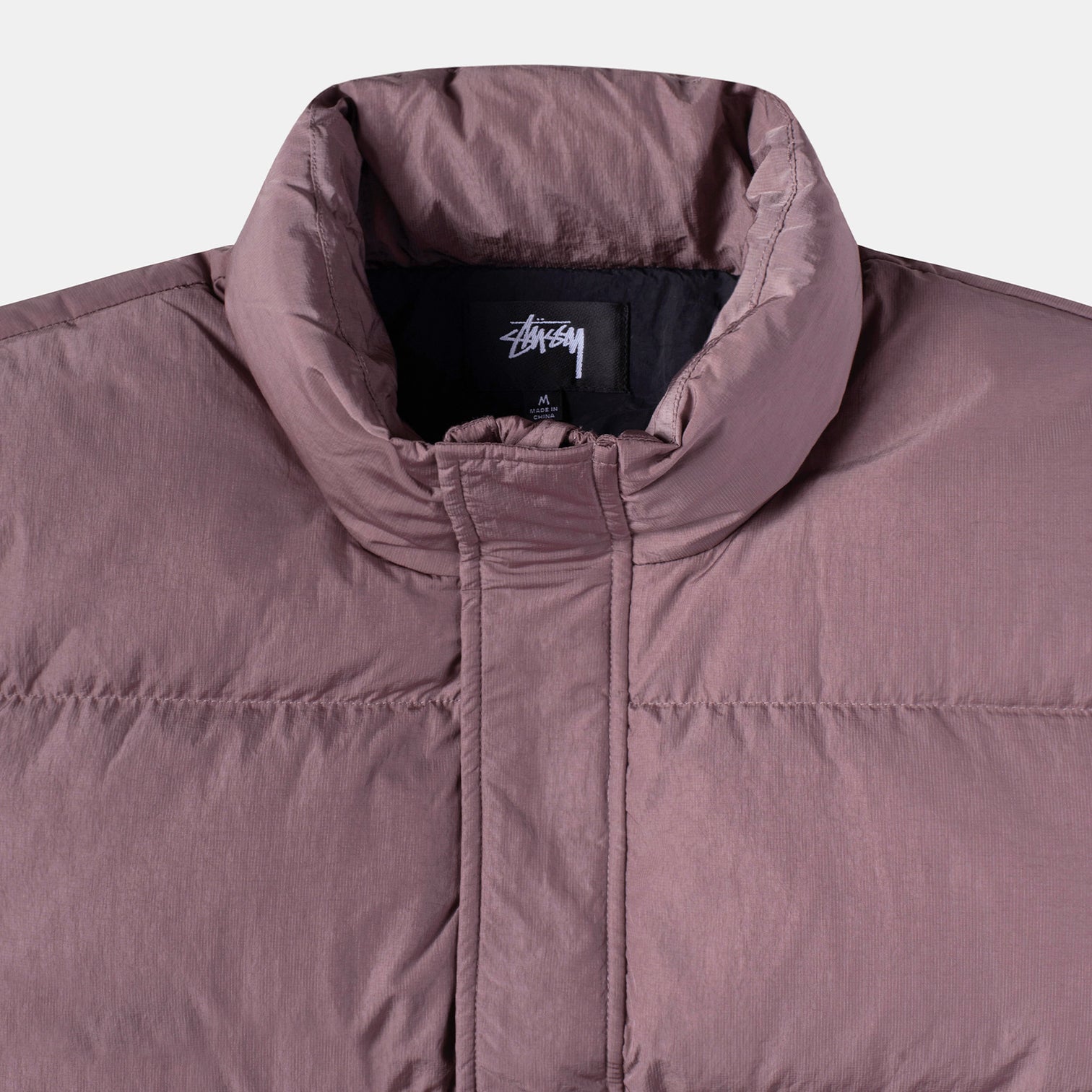 Stussy Ripstop Down Puffer Jacket - Rose – Ninetimes Skateshop