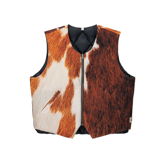 Stussy Reversible Quilted Vest - Cowhide