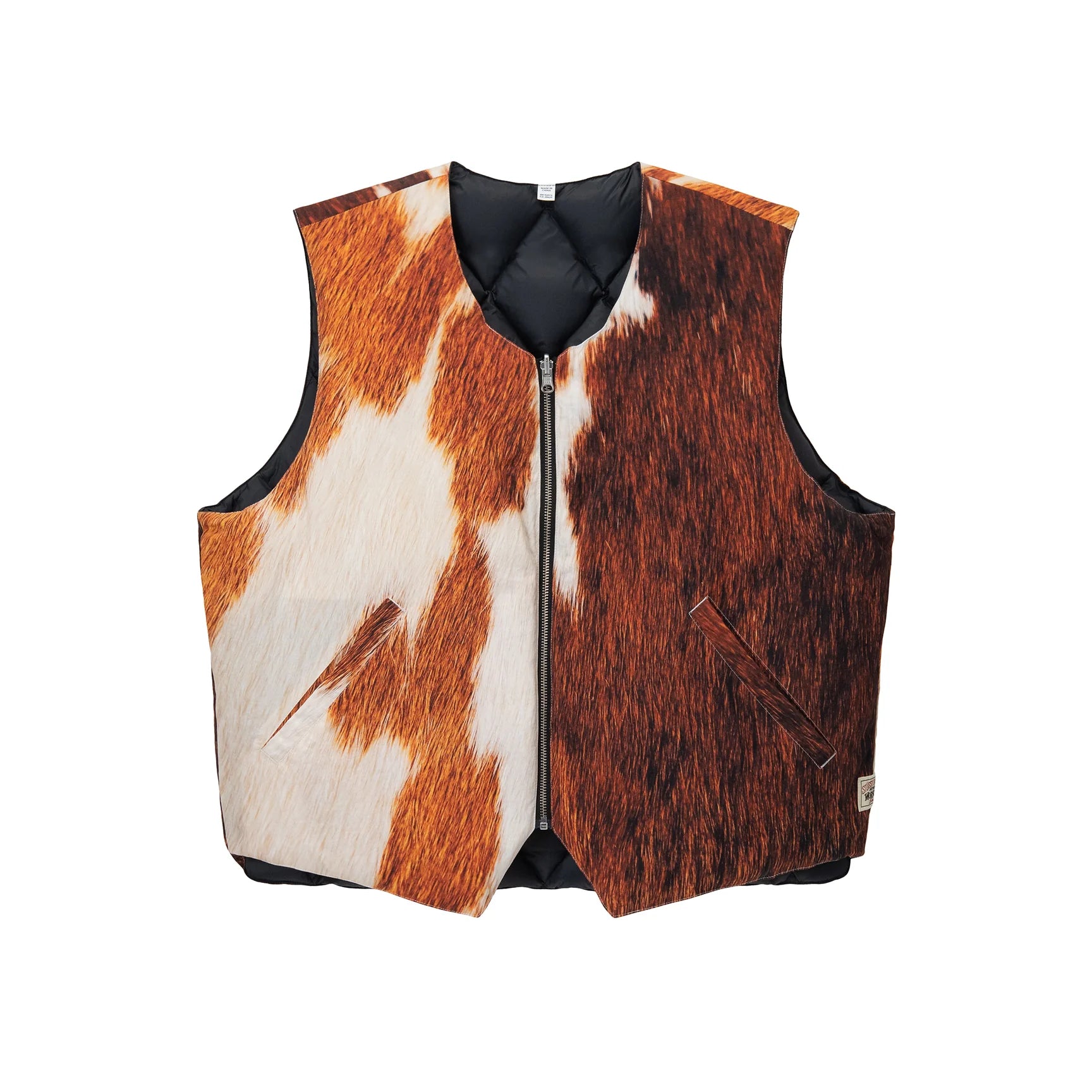 Stussy Reversible Quilted Vest Cowhide